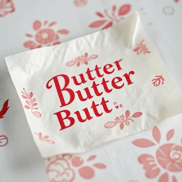 butter paper with logo